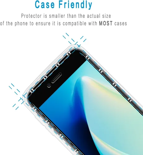Vista 5 de Protector de pantalla de privacidad para iPhone SE 3/SE 2022/SE 2/SE 2020/8/7 Vidrio templado antiespía, antiespía, antiarañazos, sin burbujas