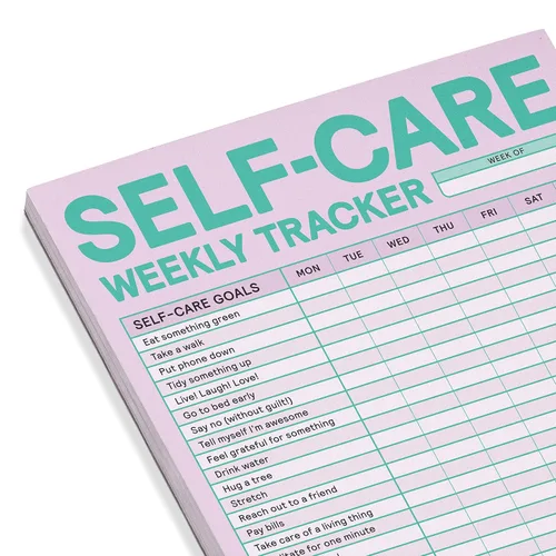 Vista 3 de Knock Knock Self-Care Weekly Tracker Pad, Step-by-Step Self-Care Checklist Note Pad (Pastel Version), 6 x 9-inches Encuadernación desconocida
