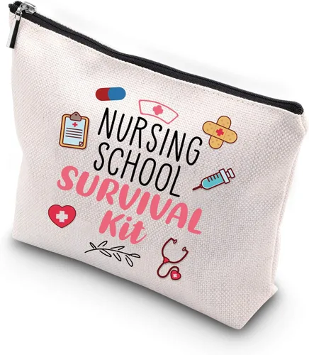 Vista 8 de WCGXKO Regalo de enfermera Cosméticos Regalo de Enfermería Escuela Kit de supervivencia Regalo para RN CNA LPV BSN LVP, Bolso, Bolsa de vida