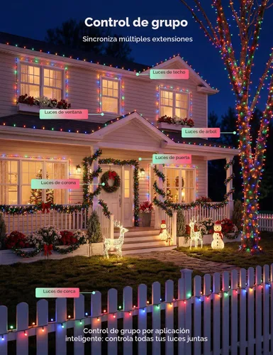 Vista 7 de Minetom - Luces de árbol de Navidad y Halloween que cambian de color, 33