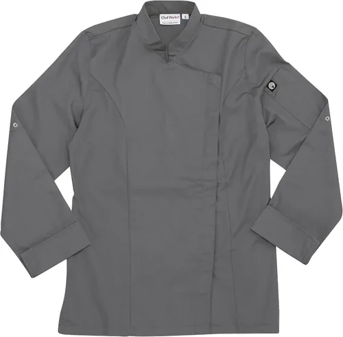 Vista 6 de Chef Works Lansing - Abrigo de chef para mujer