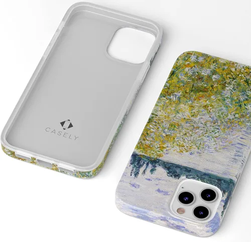 Vista 5 de Casely Funda para iPhone 12 Pro Max Île aux Fleurs The Met Museum Diseño clásico de funda ultra delgada