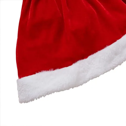 Vista 4 de Disfraz de Papá Noel para niña, vestido de princesa, chal y cinturón