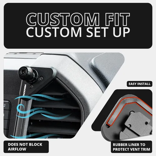Vista 5 de Tackform Link - Soporte magnético de carga inalámbrica para teléfono, compatible con MagSafe, Ford F-150 2015-2020, Super Duty 2017-2021, Expedition