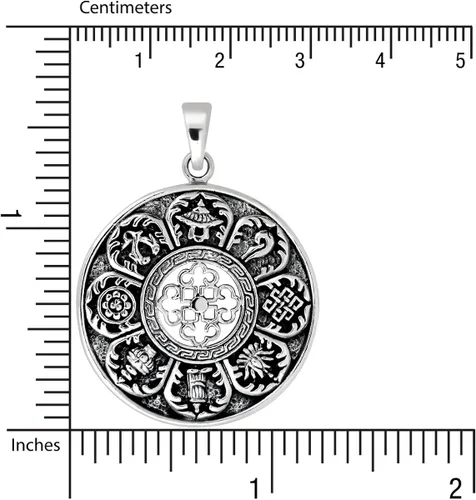 Vista 3 de withlovesilver Plata de ley 925buda Tíbet amuleto colgante tibetano