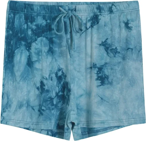 Vista 3 de Latuza Pantalones cortos de pijama para mujer, suaves y cómodos, paquete de 2
