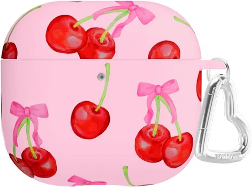 Vista 40 de VELVET CAVIAR Funda compatible con AirPods 4 con llavero, bonitas fundas protectoras duras de 4ª generación para mujer, diseño de lunares azules