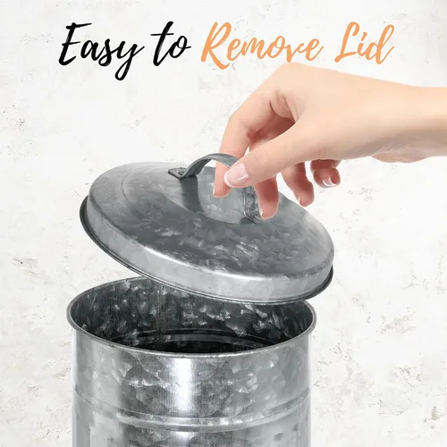 Vista 7 de Autumn Alley Farmhouse - Soporte organizador de papel higiénico de metal galvanizado con tapa, se adapta a 3 megarrollos, soporte de almacenamiento