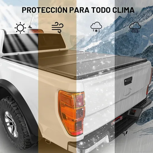 Vista 6 de Cubierta rígida de tres pliegues para Toyota Tacoma 2005-2015 con caja de 5 pies