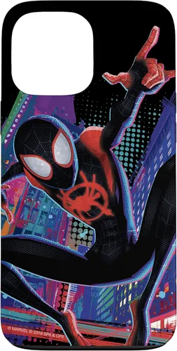 Vista 24 de Marvel Spider-Man Into The Spider-Verse Miles Morales City - Carcasa para iPhone 17