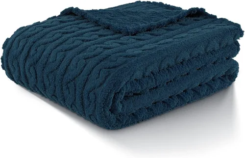 Vista 17 de FY FIBER HOUSE Manta de vellón – Diseño de patrón 3D, manta Sherpa para campamento, viajes, cálida, súper suave, esponjosa, acogedora, decorativa