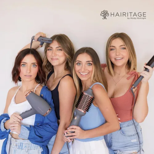 Vista 7 de Hairitage Cepillo Secador de Un Paso Voluminizante + Secador de Pelo para Rizar + Alisar - Cepillo de Soplado de Cerámica y Turmalina +