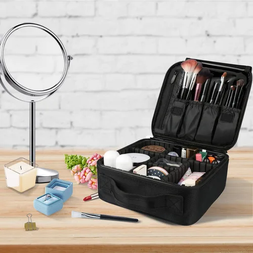 Vista 7 de Estuche de maquillaje de viaje, Negro