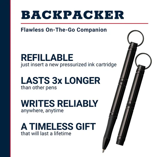 Vista 2 de Fisher Space Pen Backpacker Space Pen, bolígrafo, tinta negra, caja de regalo