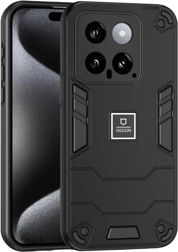 Vista 384 de Funda compatible con Redmi A1, compatible con Redmi A2 2 en 1 [PC dura + TPU], funda de teléfono negra