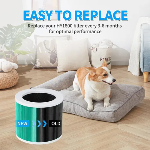Vista 3 de KEEPOW HY1800 Filtro de repuesto para purificador de aire compatible con purificador de aire MORENTO/Loytio/AYAFATO/Honeyuan HY1800, paquete de 2