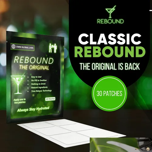 Vista 4 de REBOUND Classic Patch - Liberación constante extendida - 30 parches - Mezcla natural para una vida nocturna equilibrada