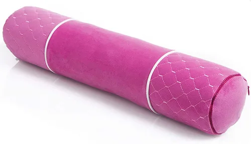 Vista 9 de ALIBO Almohada redonda ajustable de cuello firme beige de 18.9 x 3.9 pulgadas con funda de almohada lavable para aliviar el dolor, almohada cervical