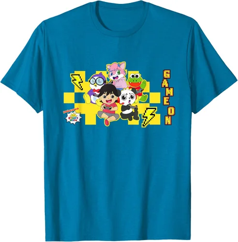 Vista 7 de Ryan's World Game On Characters Camiseta, Negro, S