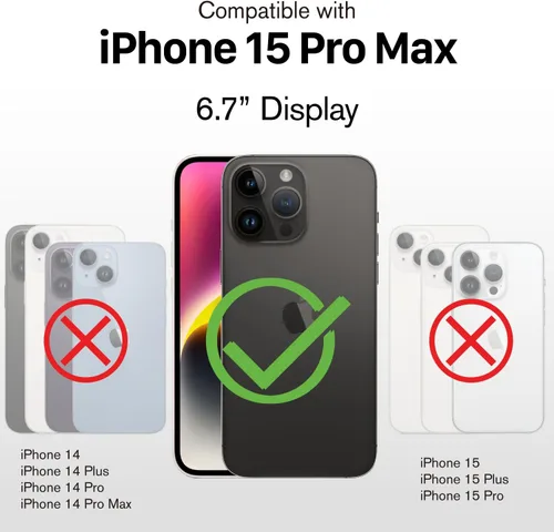 Vista 2 de VENA Protector de pantalla de vidrio templado de privacidad de 2 vías compatible con Apple iPhone 15 Pro Max (6.7 pulgadas) – 3 paquetes
