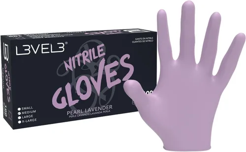 Vista 13 de L3 Guantes de Nitrilo Nivel 3 - Guantes Desechables Profesionales de Servicio Pesado - Sin Látex - Ajuste Ceñido - Caja de 100