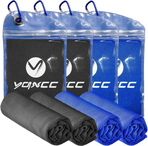 Vista 21 de YQXCC Paquete de 8 toallas refrescantes (47 x 12 pulgadas), toalla de cuello fría de hielo, microfibra suave y transpirable para yoga, golf