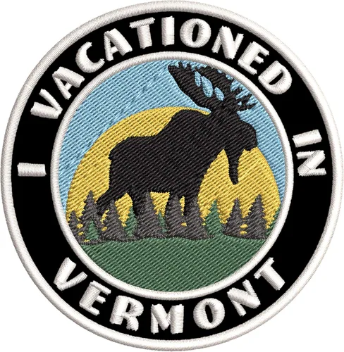 Vista 4 de I Vacationed in Vermont - Parches decorativos bordados de 3.5 pulgadas, para planchar o coser, recuerdos de vacaciones, viajes, aventura, tema