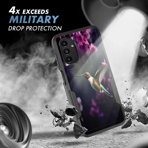 Vista 617 de Funda para Galaxy A14 5G, resistente de doble capa híbrida de policarbonato duro, goma suave, a prueba de golpes, funda protectora resistente