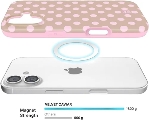 Vista 1094 de VELVET CAVIAR Funda para iPhone 15, compatible con MagSafe, probada contra caídas de 10 pies, fundas protectoras de diseño, leopardo color rosa