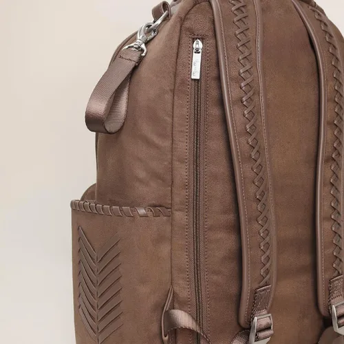 Vista 9 de Itzy Ritzy Boss Plus Mochila grande para pañales con 19 bolsillos (Aspen)