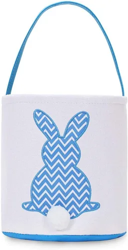 Vista 9 de [Usado] MONOBLANKS - Cestas de Pascua de conejo, color azul A Cubo vacío grande con asa, para caza de huevos de Pascua, dulces y soportes de regalo