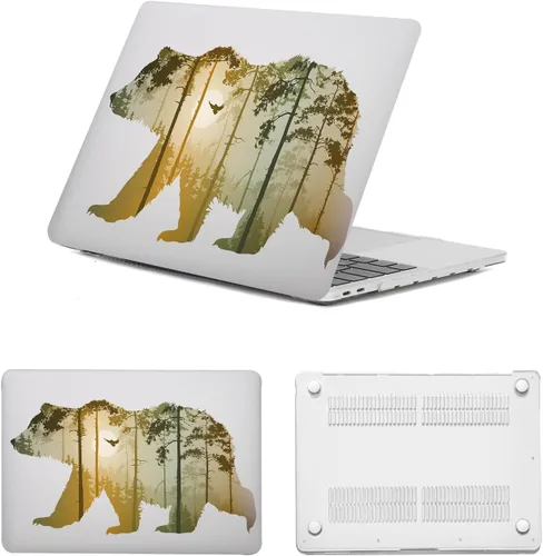 Vista 14 de Funda protectora para MacBook Air de 11 pulgadas 2015 2014 2013 2012 2011 2010 A1465 A1370, diseño de patrón de plástico, funda para laptop