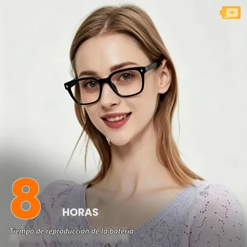 Vista 5 de Gafas inteligentes Bluetooth para hombres y mujeres, gafas AI con música de oído abierto