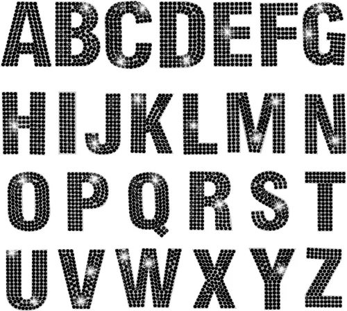 Vista 12 de PRATIQUE Calcomanías de letras del alfabeto con diamantes de imitación con purpurina, 26 letras autoadhesivas para arte y manualidades (rojo)