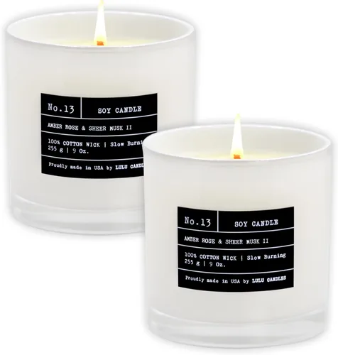 Vista 58 de Lulu Candles After Dark - Teca Caoba Vela Perfumada de Soja de Lujo en Frasco Vertida a Mano en los EE.UU. Altamente Perfumada y Duradera