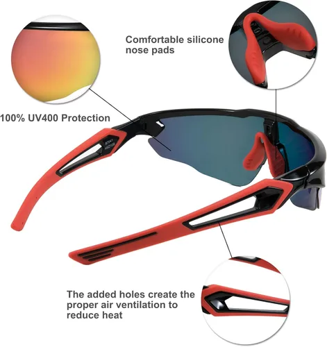 Vista 2 de Karsaer Ciclismo Deportes TR90 Gafas de sol hombres mujeres ciclismo de montaña escalada en roca kayak deportes gafas
