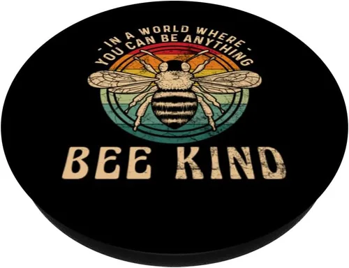 Vista 2 de In A World You Can Bee Anything Beekeeper Insects Apiology PopSockets Swappable PopGrip