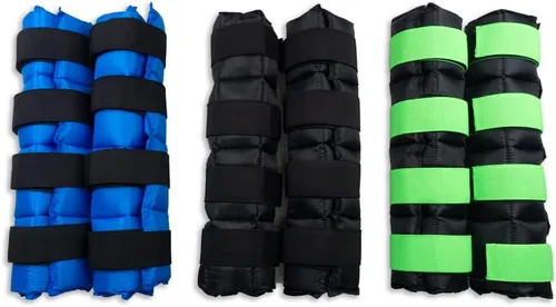 Vista 3 de Envolturas para botas de hielo de caballo, bolsa de hielo de gel reutilizable para botas de caballos Botas de enfriamiento para lesiones de Negro
