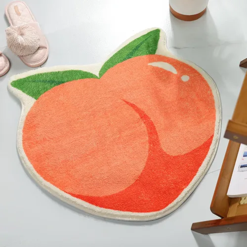 Vista 20 de FROZZUR Alfombra de baño de plátano, tapetes de baño para baño, bonita alfombra de bañera amarilla en forma de fruta, alfombra de baño de Navidad