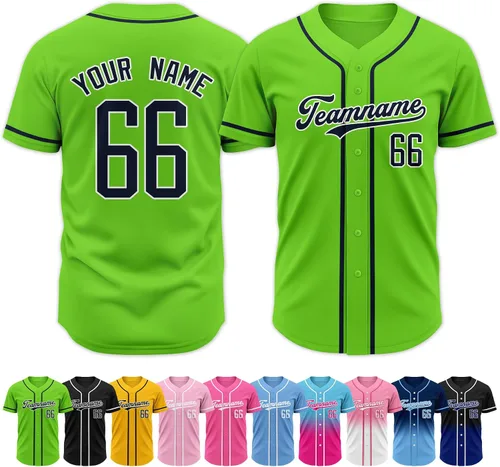 Vista 36 de Custom Baseball Jersey Stitched Personalized Name Number Baseball Shirts Sports Uniform for Men Women Boy