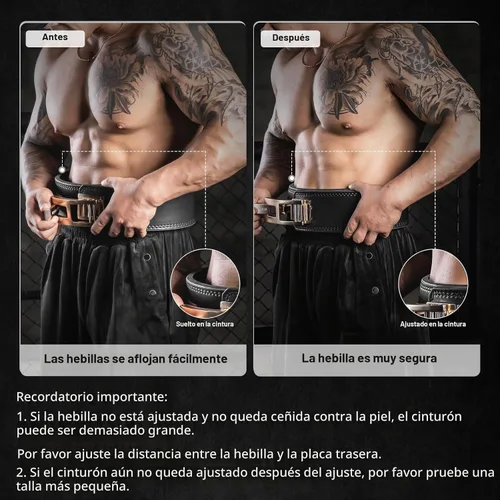 Vista 2 de MANUEKLEAR 4-Inche Lever Belt Weightlifting with Heavy Duty Buckle