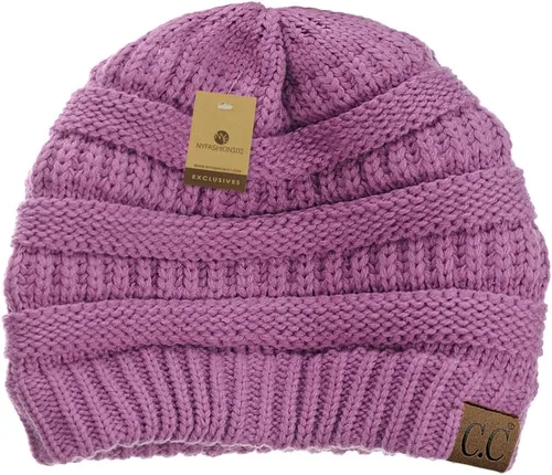 Vista 206 de C.C Trendy Warm Chunky Soft Stretch Cable Knit Beanie