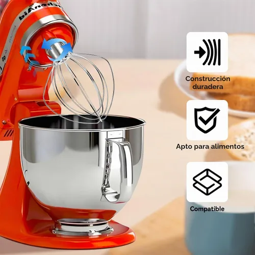 Vista 4 de K45WW 6-Wire Whip Attachment Fits KitchenAid Tilt Head Stand Mixer - Egg Heavy Cream Beater, Cakes Mayonnaise Whisk for Kitchen Aid Mixer Accessory
