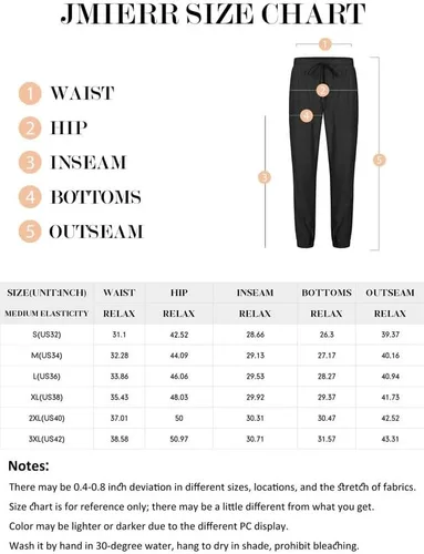 Vista 5 de JMIERR Pantalones de pana para hombre, cintura con cordón elástico, pantalones de deporte cónicos, pantalones cargo pantalones de senderismo
