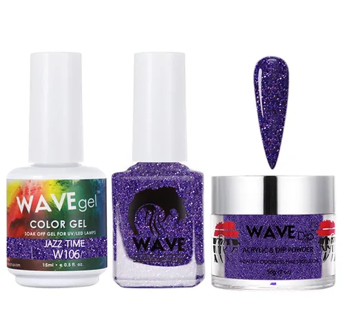 Vista 173 de WAVEGEL - Juego de gel de remojo, laca de uñas y polvo acrílico a juego - Colección Simplicity - #P109 Blizzard