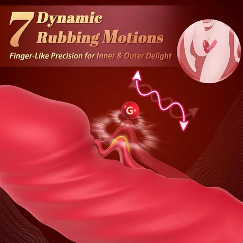 Vista 3 de G Spot Vibrador con aletas para mujer, bragas vibradoras con 10 modos de vibración y aleteo, pezones de clítoris, juguetes sexuales