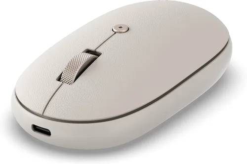 Vista 10 de Satechi OntheGo Mouse Bluetooth con batería recargable USB C, conecta hasta 3 dispositivos, mouse inalámbrico compacto y portátil para laptop, Negro