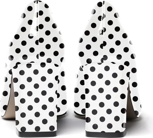 Vista 4 de WAYDERNS Zapatos de tacón alto con puntera cuadrada para mujer, de 3 pulgadas