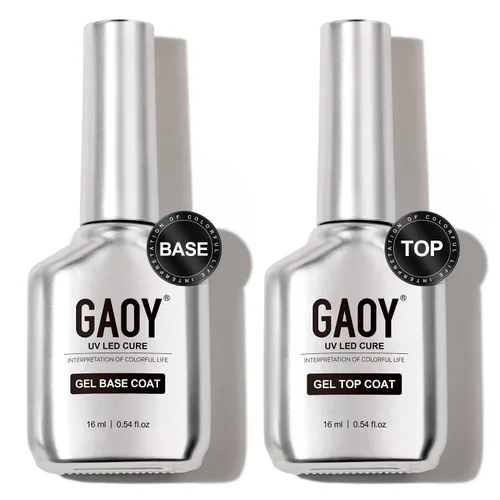 Vista 14 de GAOY 16ml 4 Piezas Juego de Capa Superior de Gel Brillante y Capa Base, Sin Limpieza, Combinación para Esmalte de Uñas con Curación UV