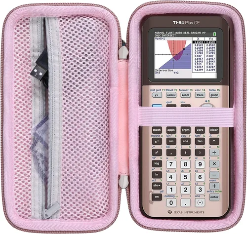 Vista 20 de Khanka Funda Stroage para Texas Instruments TI-84 Evo/TI - 84 Python/TI-83 Plus/TI-84 Plus/TI-84 Plus CE Calculadora gráfica a color, solo funda